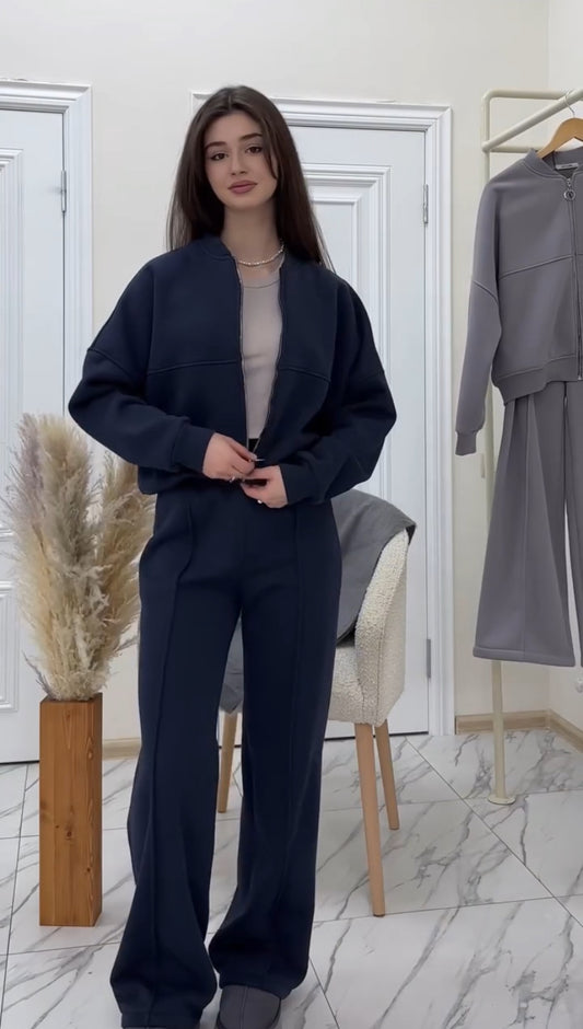 Navy Seamline Tracksuit