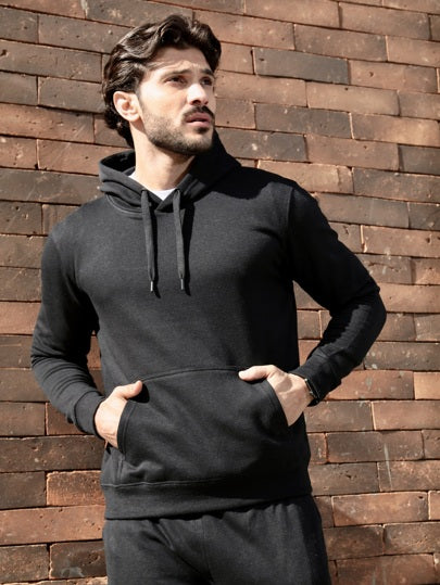 Men s Black Plain Hoodie The Hawk Street Style Apparels