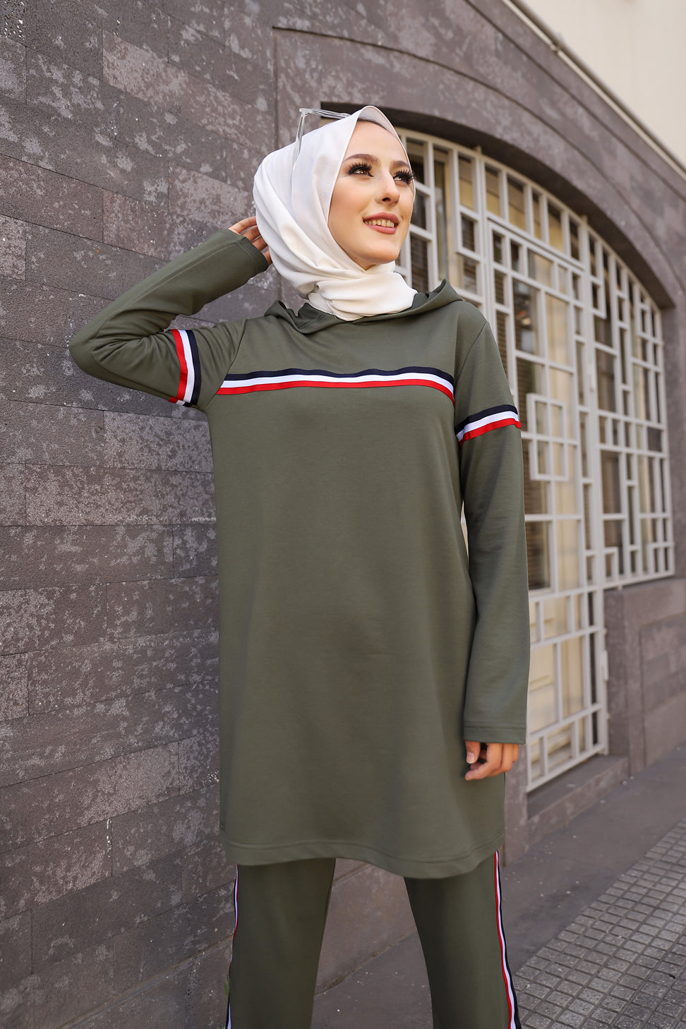 Army Green Women's Long Hooded Suit