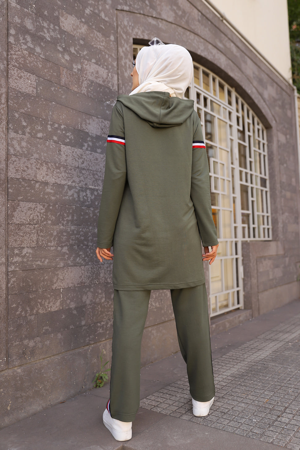 Army Green Women's Long Hooded Suit