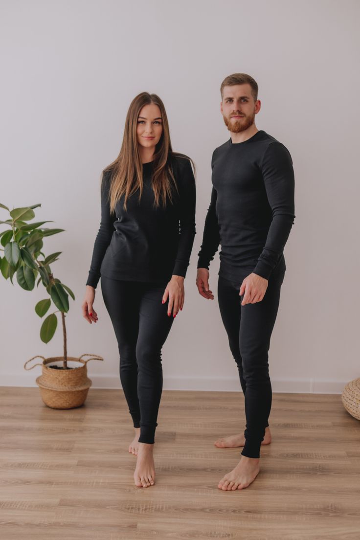 Black Men Thermal Suit