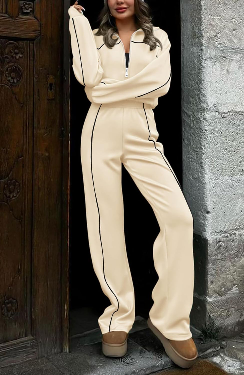 Cream Pipeline Tracksuit