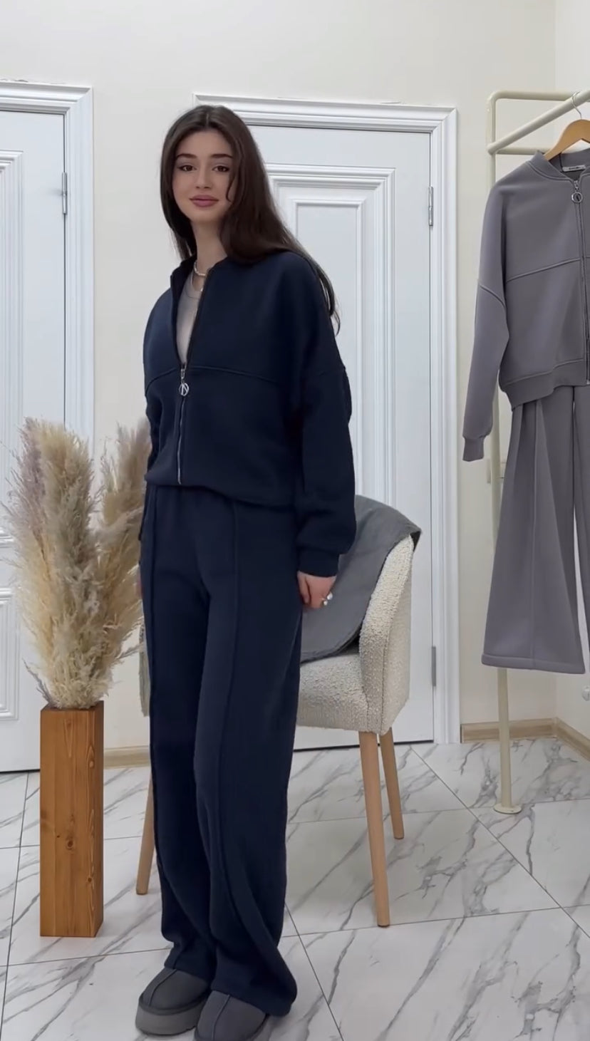 Navy Seamline Tracksuit