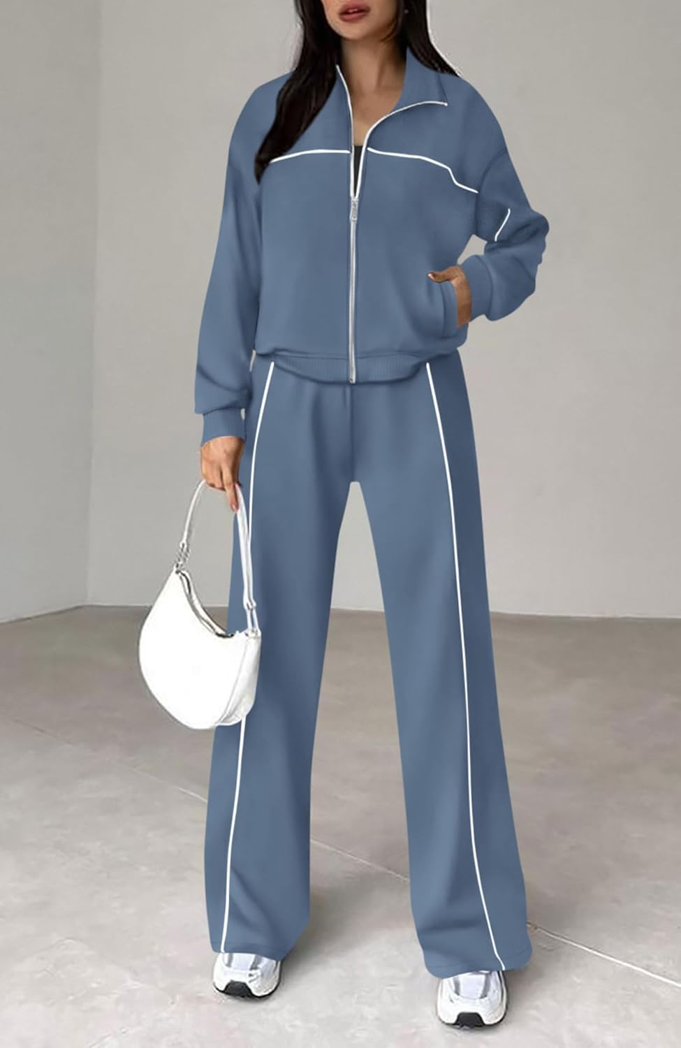 Grey Blue Pipeline Tracksuit