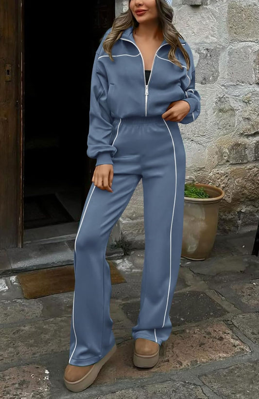 Grey Blue Pipeline Tracksuit