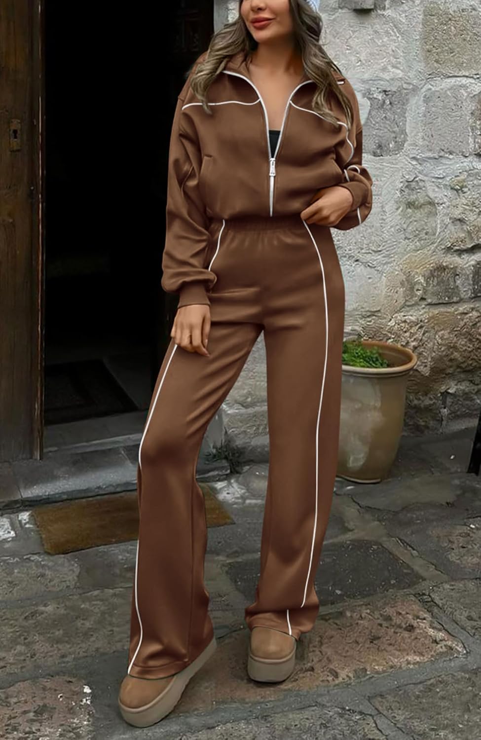 Coffee Brown Pipeline Tracksuit