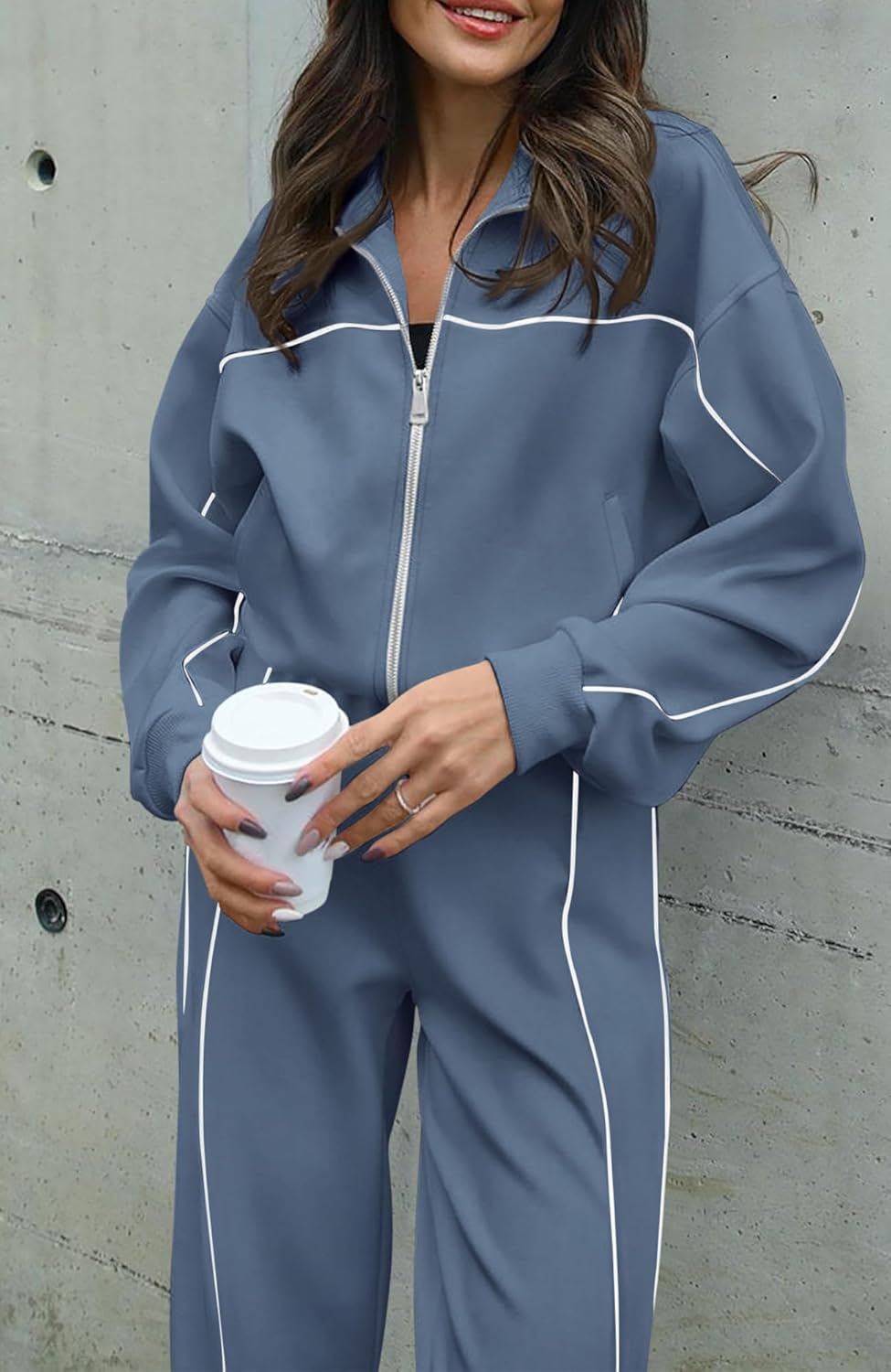 Grey Blue Pipeline Tracksuit