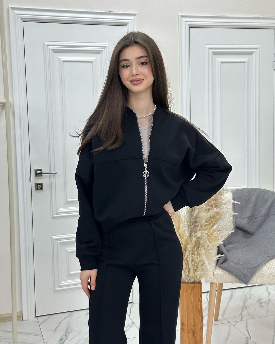 Black Seamline Tracksuit