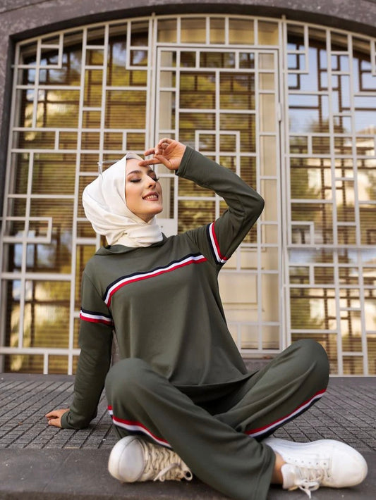 Army Green Women's Long Hooded Suit