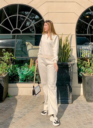 Off White 1/4 Zipper Tracksuit