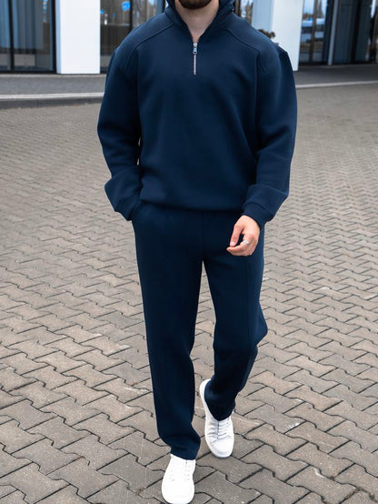 Navy 1/4 Zip Tracksuit