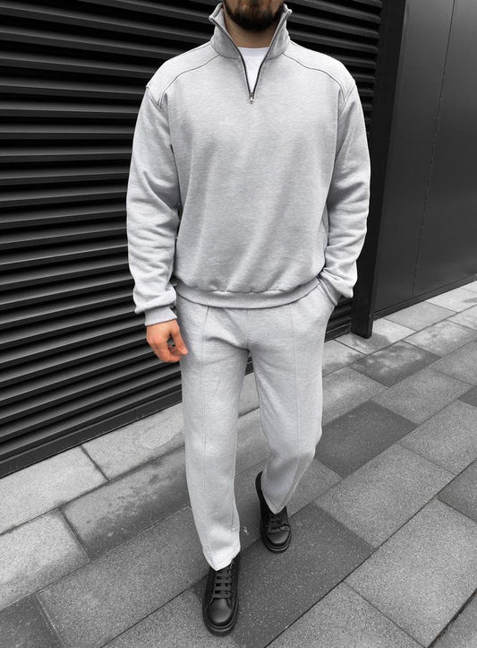 Light Grey 1/4 Zip Tracksuit