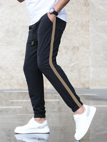 Camel Side Stripe Trousers