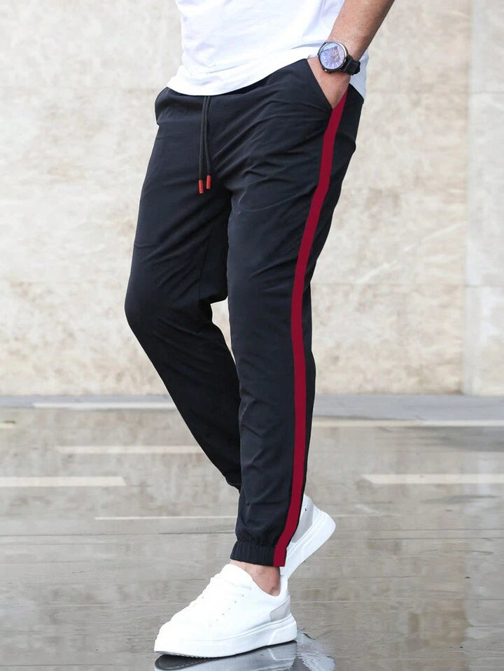 Maroon Side Stripe Trousers