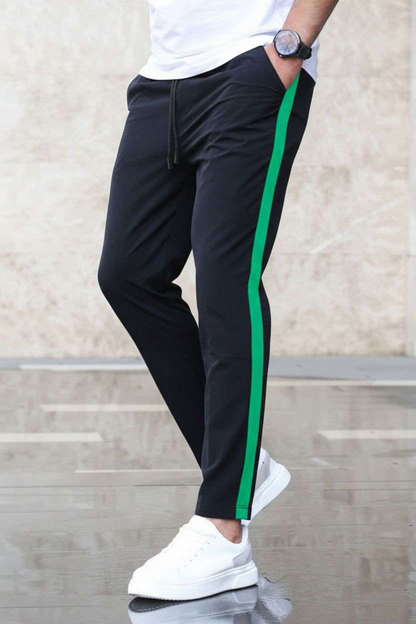 Green Side Stripe Trousers