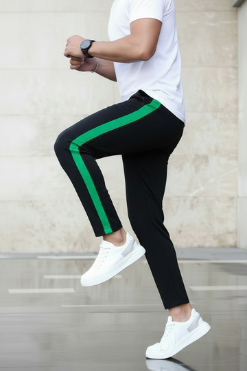 Green Side Stripe Trousers