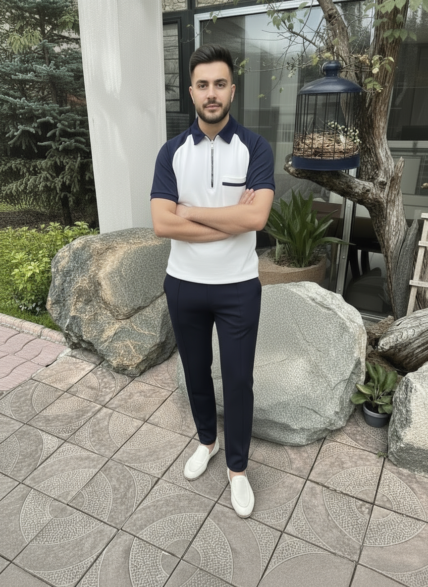 Navy Raglan Zipper & Trouser