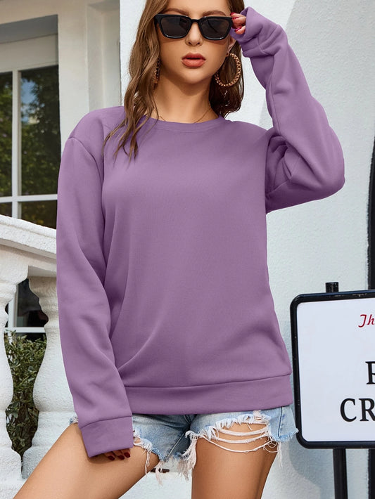 Women's Lilac Plain Pullover