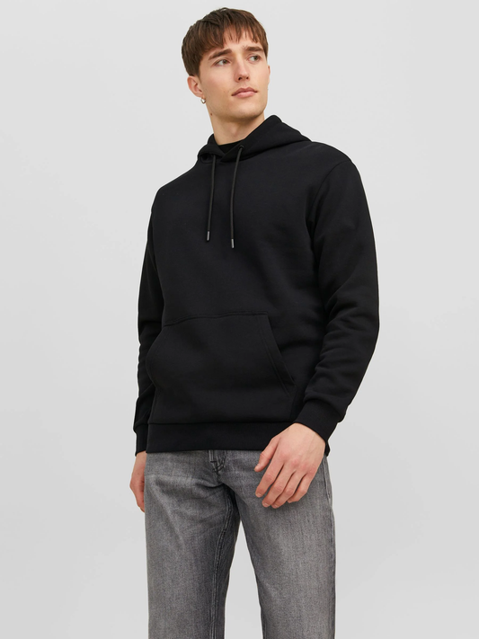 Men's Black Plain Hoodie