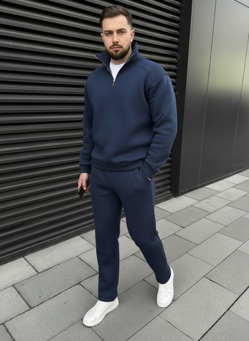 Navy 1/4 Zip Tracksuit