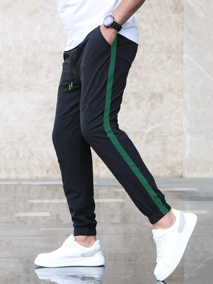 Green Side Stripe Trousers