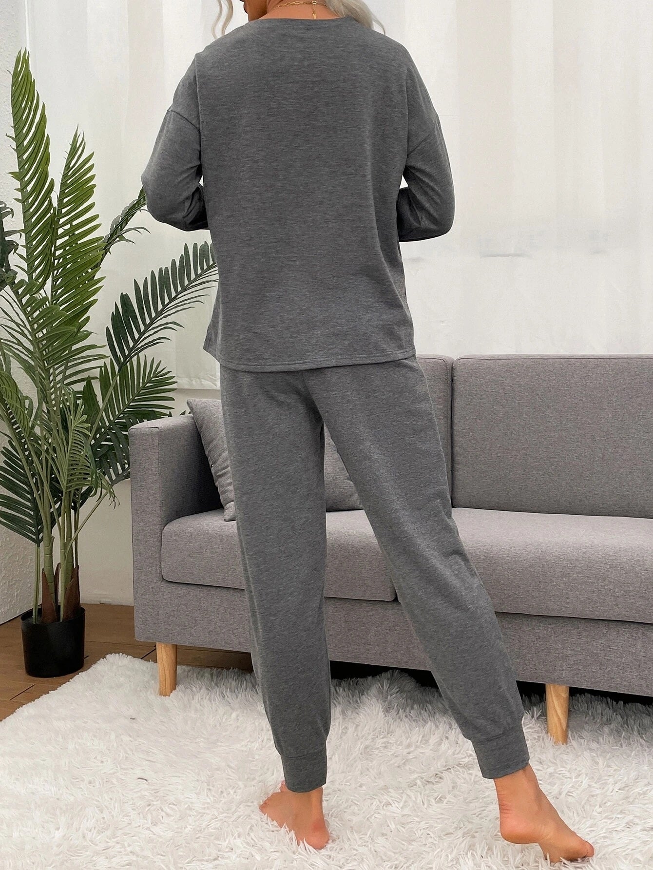 Charcoal Oversized Lounge Suit