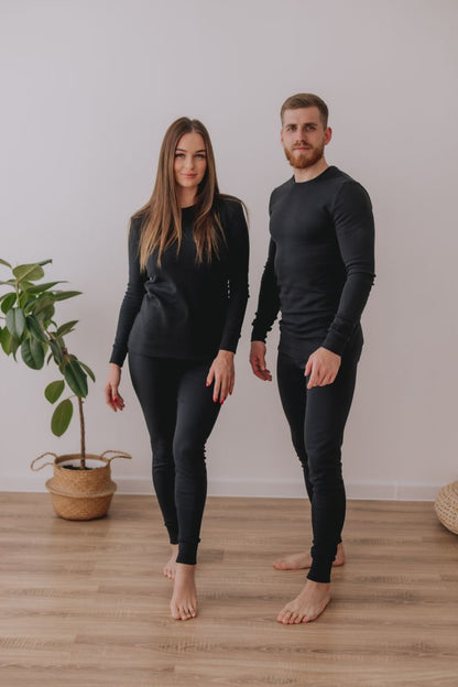 Black UniSex Thermal Suit