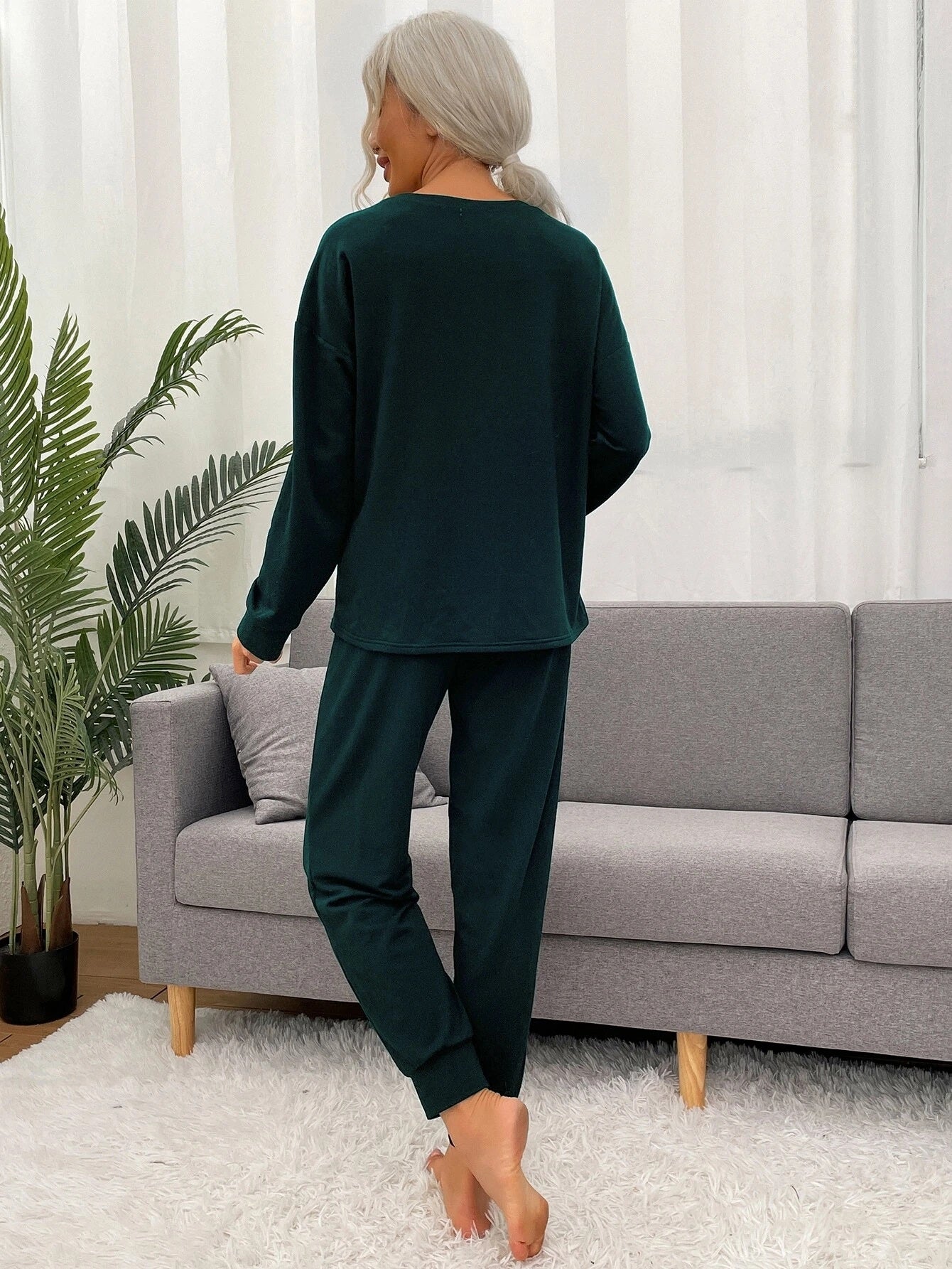 Dark Green Oversized Lounge Suit