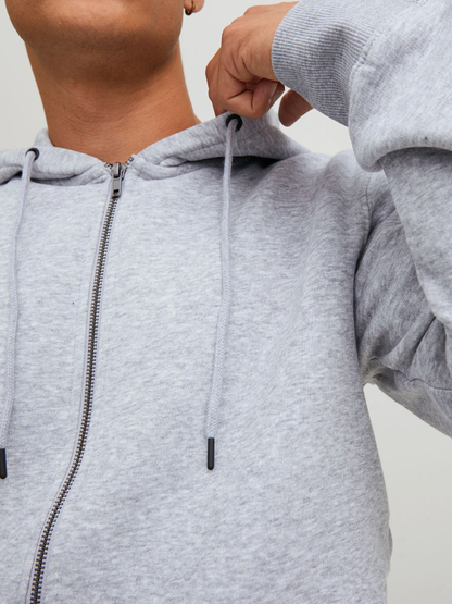 Light Grey Full Zipper Hoodie