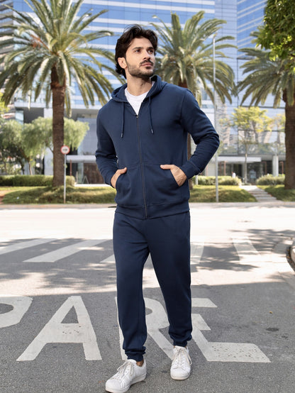 Navy Full Zipper Hoodie