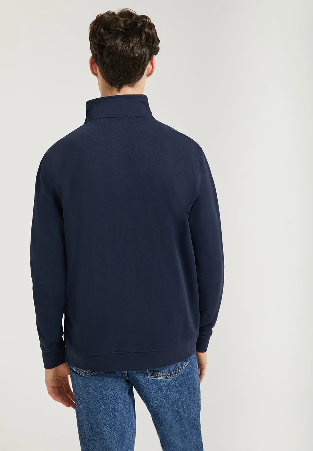 Navy Full Zipper Sweatshirt