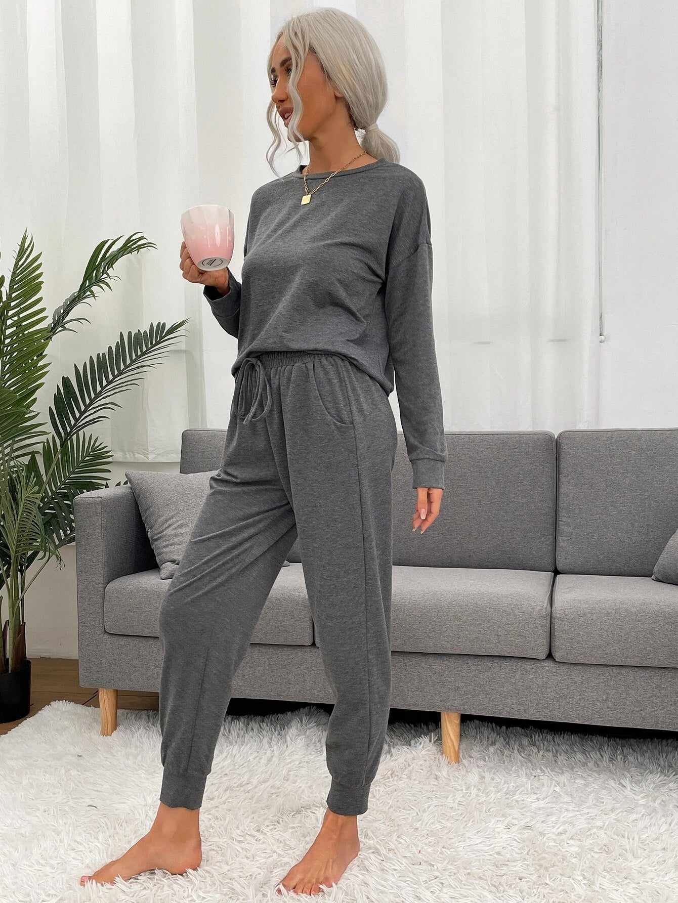 Charcoal Oversized Lounge Suit