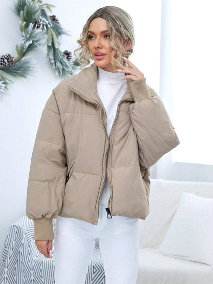 Women's Apricot Thermal Oversized Puffer Jacket