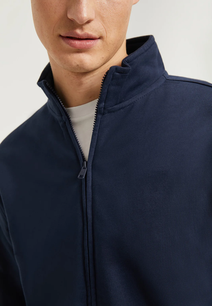 Navy Full Zipper Sweatshirt