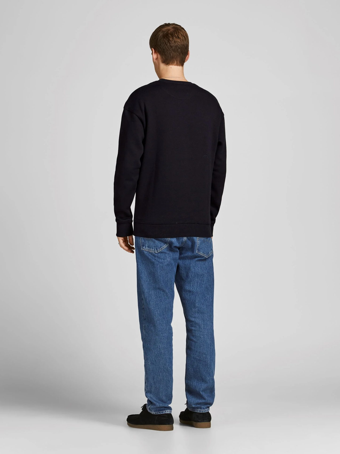 Men's Black Plain Sweatshirt