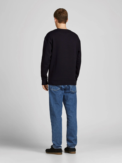 Men's Black Plain Sweatshirt