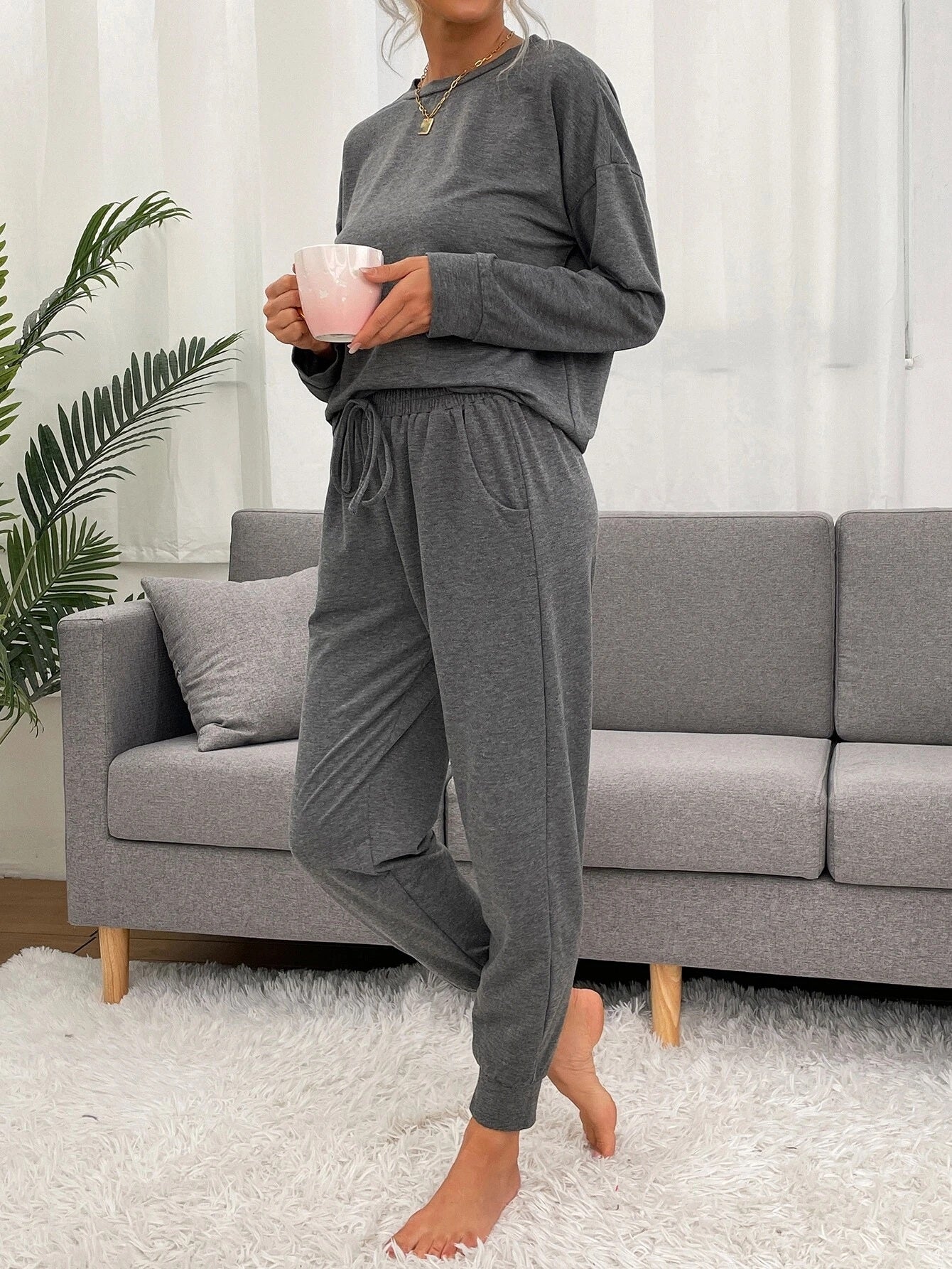 Charcoal Oversized Lounge Suit