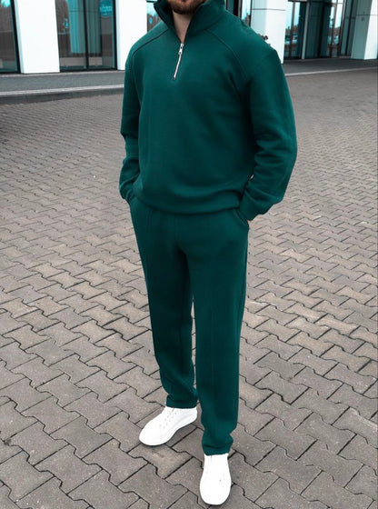 Dark Green 1/4 Zip Tracksuit