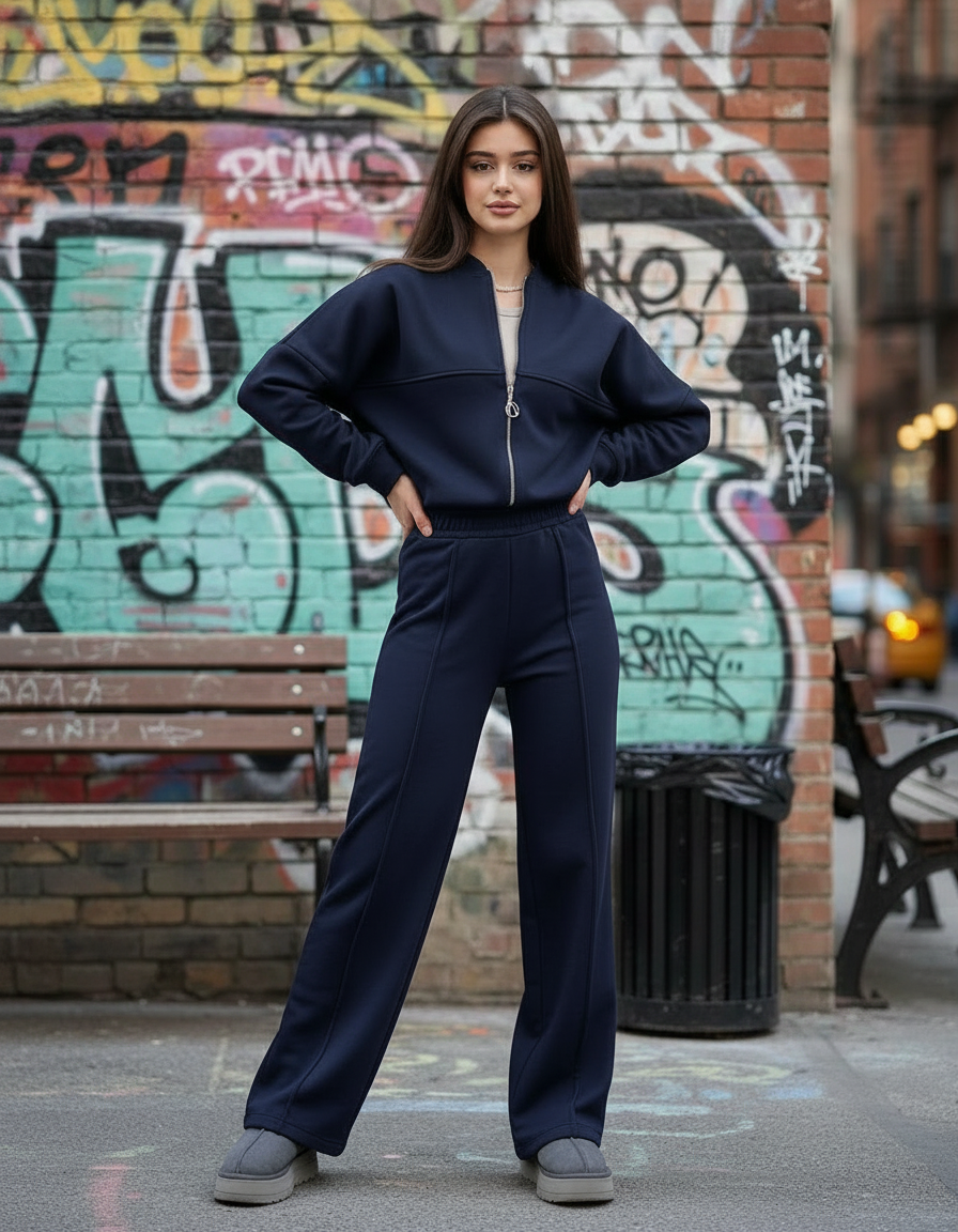 Navy Seamline Tracksuit