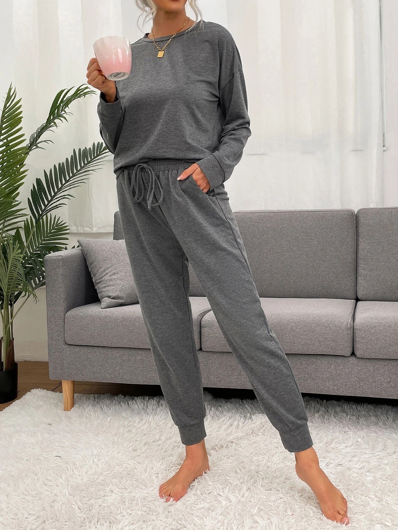 Charcoal Oversized Lounge Suit