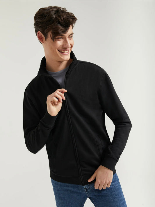 Black Full Zipper Sweatshirt