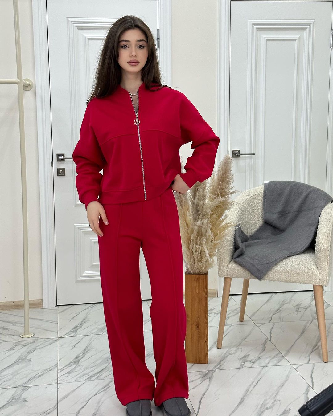 Red Seamline Tracksuit