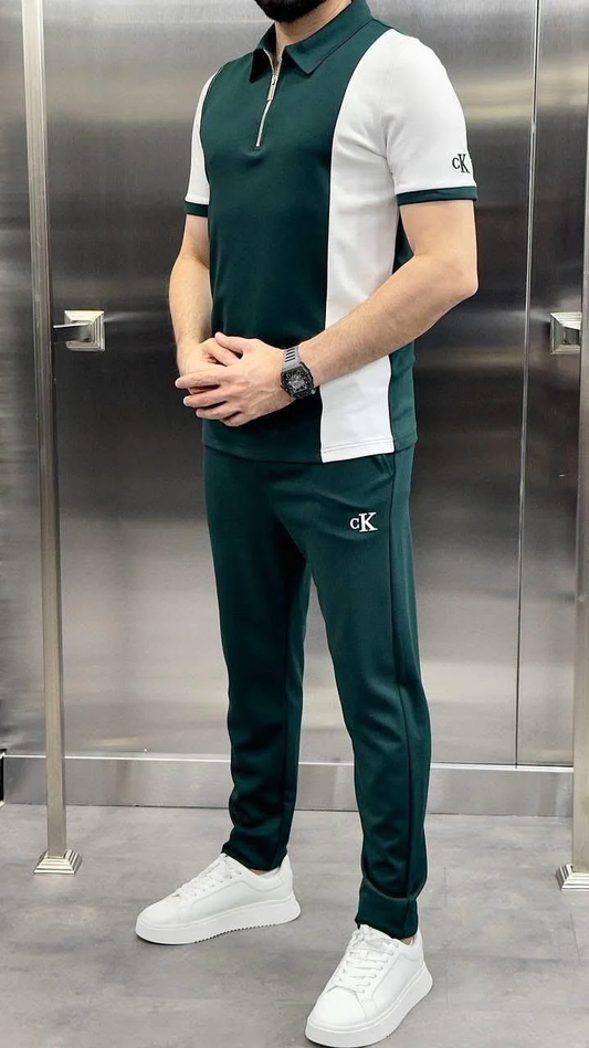 Green Contrast Tracksuit