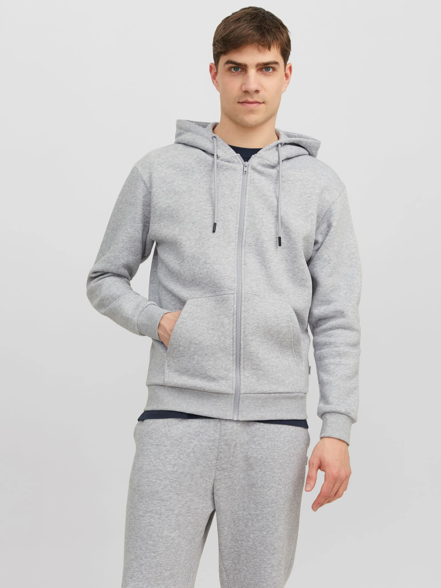 Light Grey Full Zipper Hoodie