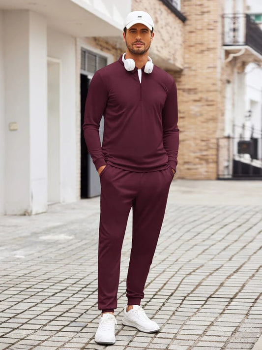 Maroon Full Sleeves Zipper & Trousers