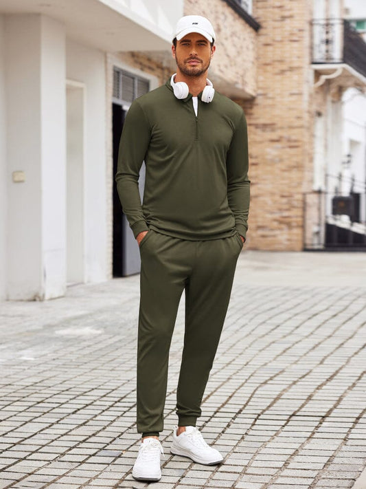 Olive Full Sleeves Zipper & Trousers