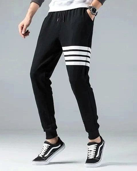 Black Stripe Trousers